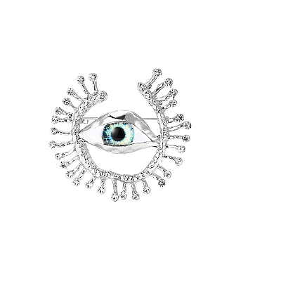 Creative Evil Eye Alloy Brooch PW-WGBD380-02-1