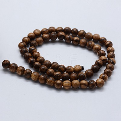 Natural Wood Beads Strands WOOD-F006-04-6mm-1