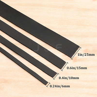 3Pcs Flat Leather Jewelry Cord WL-GF0001-16C-02-1