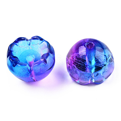 Transparent Spray Painted Glass Beads GLAA-N035-032-G01-1
