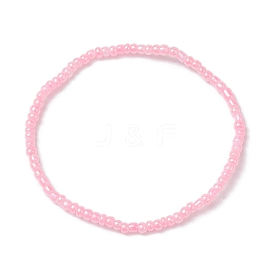 4Pcs Rondelle Glass Seed Beaded Stretch Bracelet Sets BJEW-JB10420-1