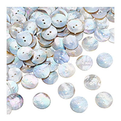 100Pcs Natural Shell Buttons BUTT-PH0001-72-1