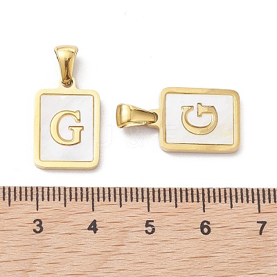 Ion Plating(IP) 304 Stainless Steel Pave Shell Pendants STAS-G327-01G-G-1