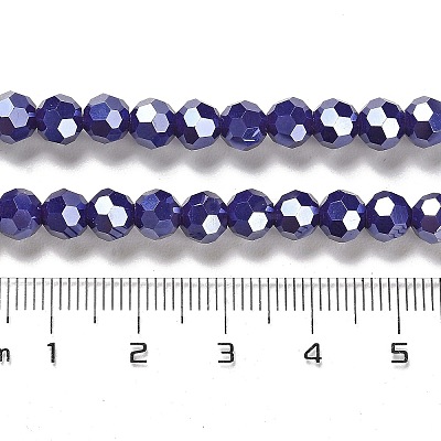 Electroplate Opaque Glass Beads Strands LS-EGLA-A035-P6mm-A09-1