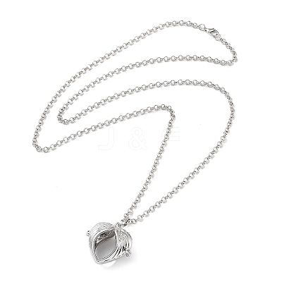 Brass Pendant Necklaces NJEW-P299-A10-P-1