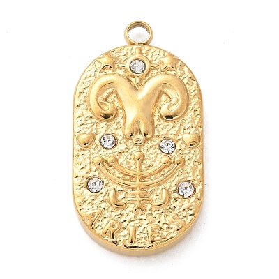 304 Stainless Steel Pendants STAS-F349-03G-02-1