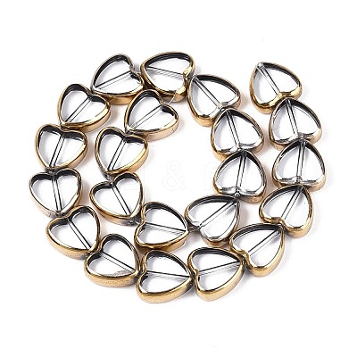 Electroplate Glass Beads Strands X-EGLA-T021-23B-1