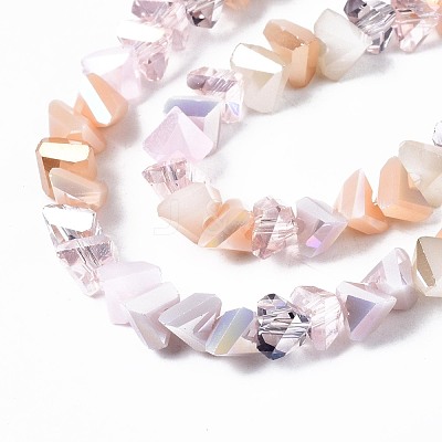 Electroplate Glass Beads Strands X-EGLA-N002-06J-1