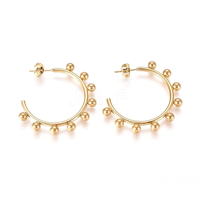 304 Stainless Steel Stud Earrings EJEW-E258-07A-G-1