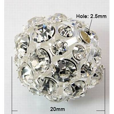 Brass Rhinestone Beads LS-RB-Q165-2-1