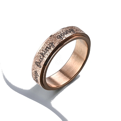 Word Keep Bucking Going 201 Stainless Steel Rotatable Finger Ring PW-WGD6AA8-24-1