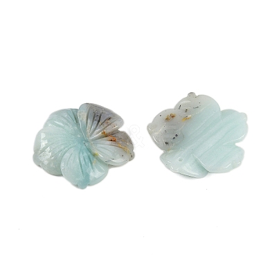 Natural Flower Amazonite Carved Pendants G-B097-01A-08-1