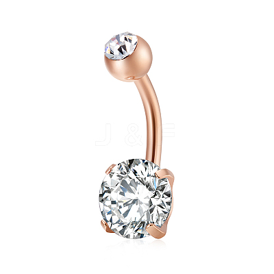 Brass Piercing Jewelry AJEW-EE0006-80RG-1