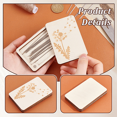 Flower Wood Storage Tool AJEW-WH0348-360C-1