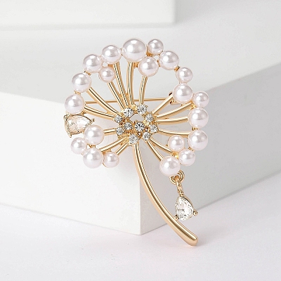 Dandelion Alloy Pave Crystal Rhinestone Brooch PW-WG21762-01-1