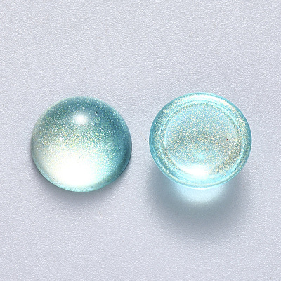 Transparent Spray Painted Glass Cabochons GLAA-S190-013C-C03-1