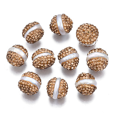 Polymer Clay Rhinestone Beads RB-S056-21-01-1