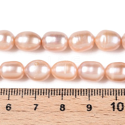 Natural Cultured Freshwater Pearl Beads Strands PEAR-Q003-7mm-03-1