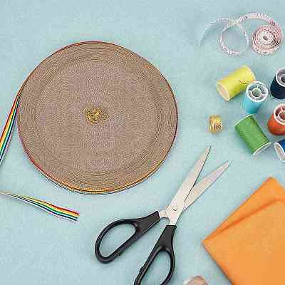 Flat Striped Grosgrain Polyester Ribbons EC-WH0003-13-B01-1