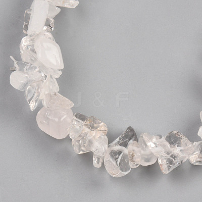 Unisex Chip Natural Quartz Crystal Beaded Stretch Bracelets BJEW-S143-16-1