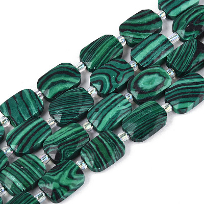 Synthetic Malachite Beads Strands G-T139-85-1