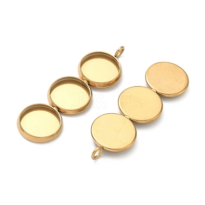 304 Stainless Steel Pendant Cabochon Settings STAS-K320-03B-G-1
