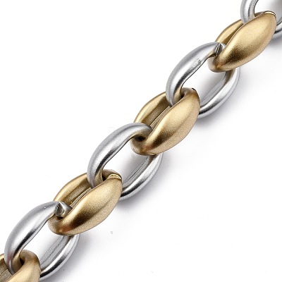 Handmade Spray Painted CCB Plastic Cable Chains AJEW-JB00739-03-1