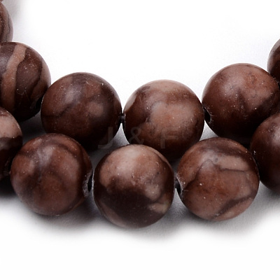 Natural Iron Zebra Jasper Beads Strands X-G-Q462-65-8mm-1