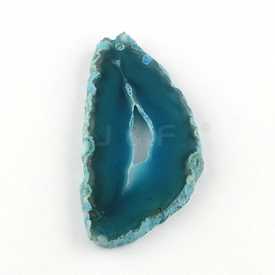 Dyed Mixed Shape Natural Agate Gemstone Big Pendants G-R300-07-1