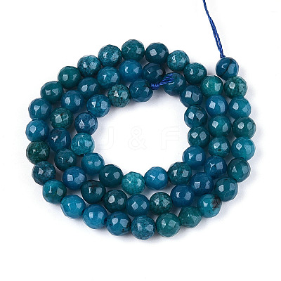 Dyed Natural White Jade Beads Strands G-T139-6mm-60-21-1