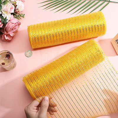 Deco Mesh Ribbons OCOR-WH0110-09A-1