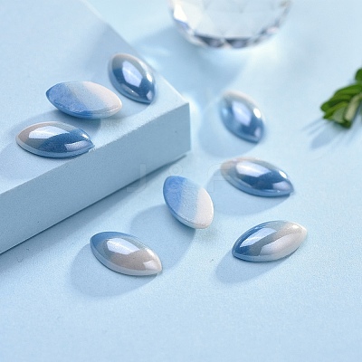 Opaque Glass Cabochons GGLA-S038-03B-3x12-1