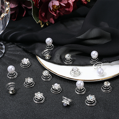 Spiral Hair Pin Coil Iron Hair Accessories OHAR-SP0001-12A-1