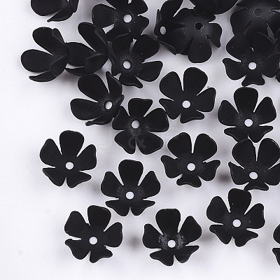 Spray Painted Eco-Friendly Iron Bead Caps X-IFIN-T009-08A-1