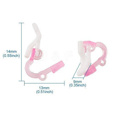 Plastic Clip-on Earring Findings FIND-Q001-02-1