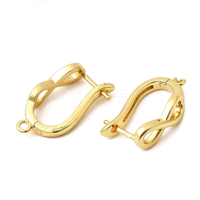 Infinity Brass Hoop Earring Findings KK-A289-10G-1