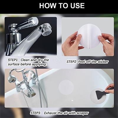 Flat Round PEVA Bathtub Non-Slip Stickers AJEW-CN0003-85A-1