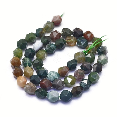 Natural Indian Agate Beads Strands G-L552O-07-8mm-1