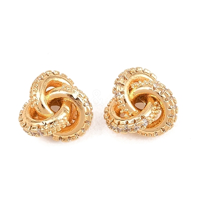 Brass Pave Clear Cubic Zirconia Charms KK-L274-10G-1