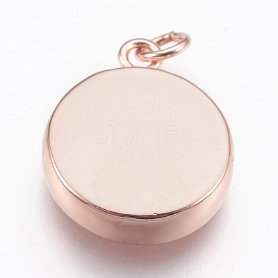 Brass Pendant Cabochon Settings KK-P146-06RG-1