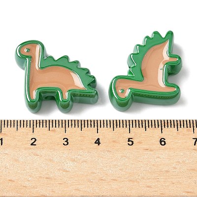 10Pcs Acrylic Enamel Beads OACR-H048-01B-04-1