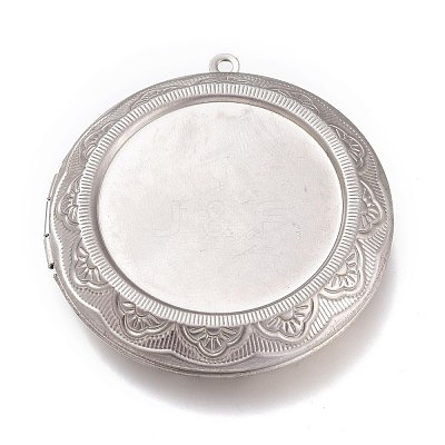 Tarnish Resistant 316 Stainless Steel Locket Pendants STAS-O132-01P-1