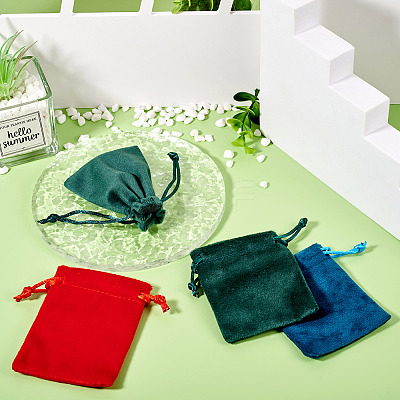 10Pcs Velvet Jewelry Drawstring Storage Pouches ABAG-TA0001-31A-1