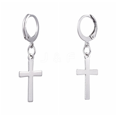 Tarnish Resistant 304 Stainless Steel Leverback Earrings EJEW-JE04185-01-1