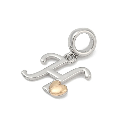 Brass European Dangle Charms LS-KK-Z097-01H-GP-1