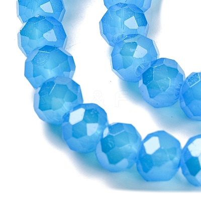 Baking Electroplate Glass Beads Strands DGLA-A039-J6MM-B12-1