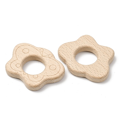 Natural Beech Wood Linking Rings WOOD-I017-08-1