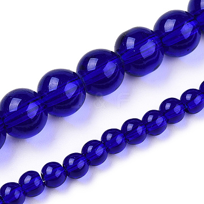 Transparent Glass Beads Strands X-GLAA-T032-T10mm-15-1