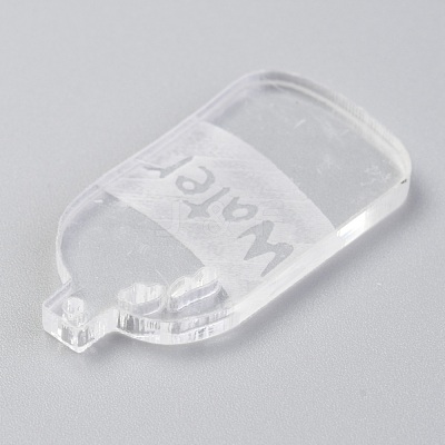 Transparent Acrylic Pendants TACR-O003-02-1