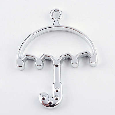Rack Plating Alloy Open Back Bezel Pendants X-PALLOY-S047-19D-FF-1